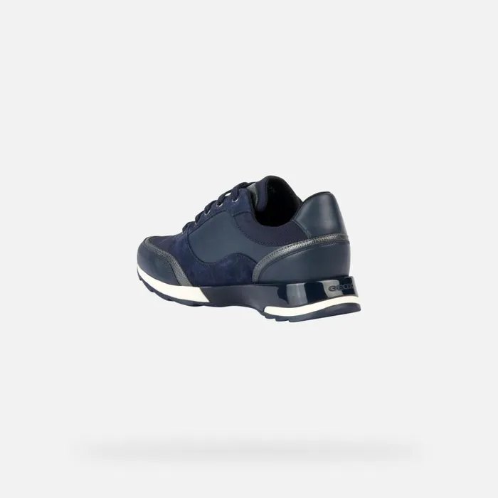 Woman Geox Sneakers NEW ANEKO B ABX B Waterproof Shoes Denim Woman Geox Dark Jeans