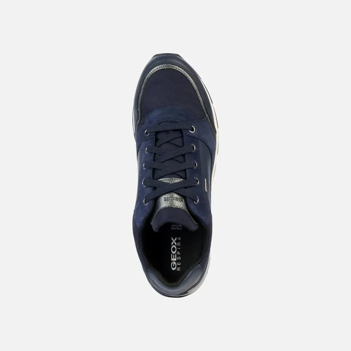 Woman Geox Sneakers NEW ANEKO B ABX B Waterproof Shoes Denim Woman Geox Dark Jeans