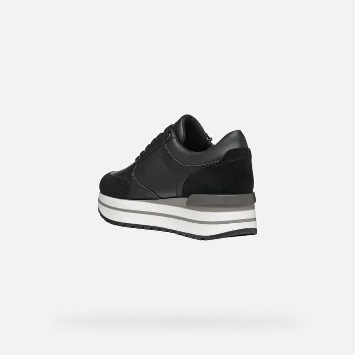 Woman Geox Sneakers NEW KENCY WOMAN Black Low Top Sneakers Black