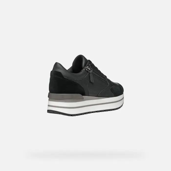 Woman Geox Sneakers NEW KENCY WOMAN Black Low Top Sneakers Black