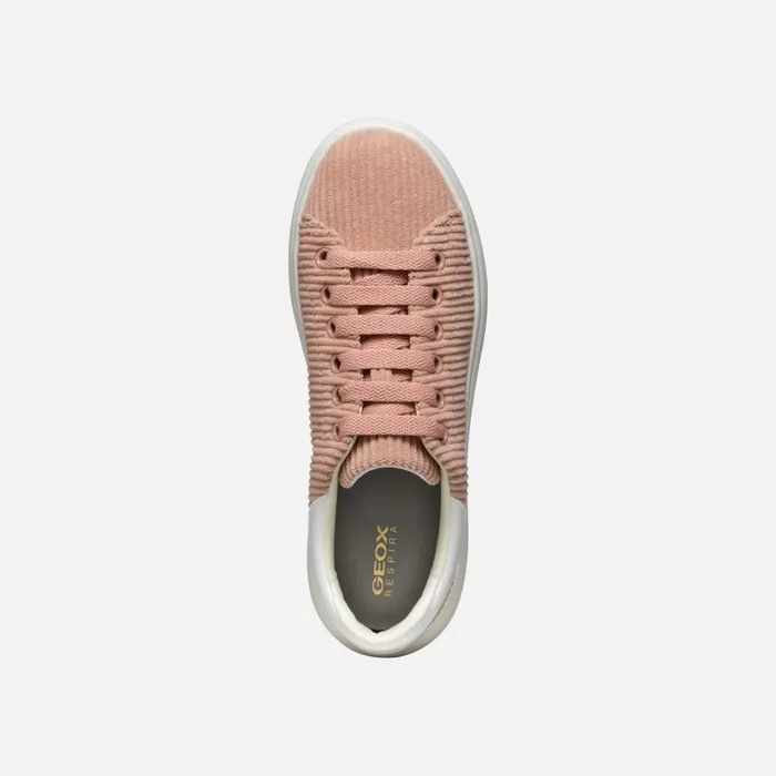 Woman Geox Sneakers SPHERICA EC41 WOMAN PeachWhite Low Top Sneakers Peachwhite