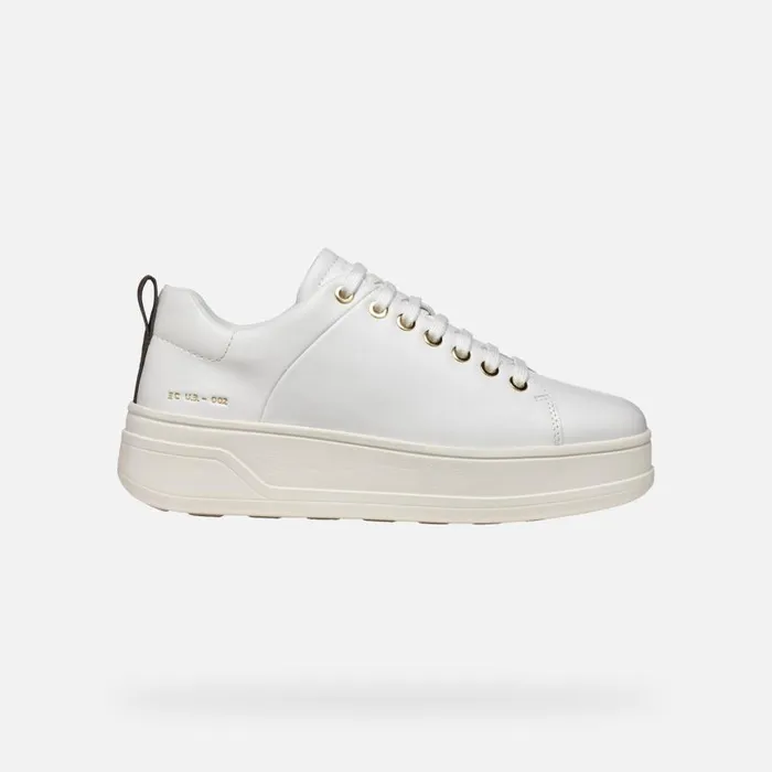 Woman Geox Sneakers SPHERICA ECUB2 WOMAN White Platform Trainers White