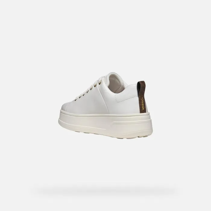 Woman Geox Sneakers SPHERICA ECUB2 WOMAN White Platform Trainers White