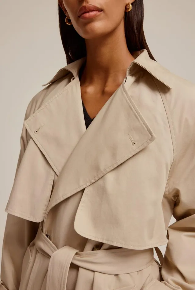 Woman Venroy Blazers and Jackets Oversized Classic Cotton Trench Coat