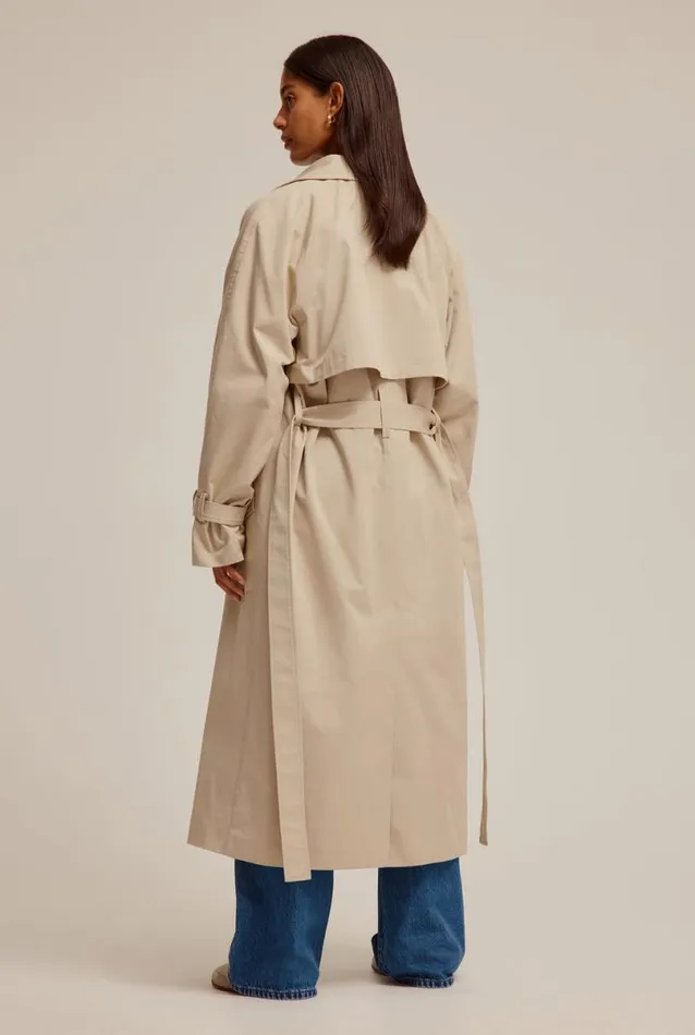 Woman Venroy Blazers and Jackets Oversized Classic Cotton Trench Coat