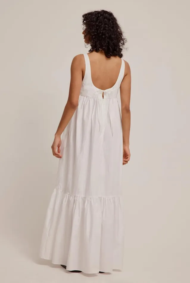 Woman Venroy Dresses Cotton Tiered Maxi Dress