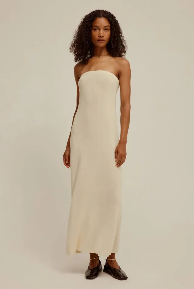 Woman Venroy Knitwear Strapless Knit Dress