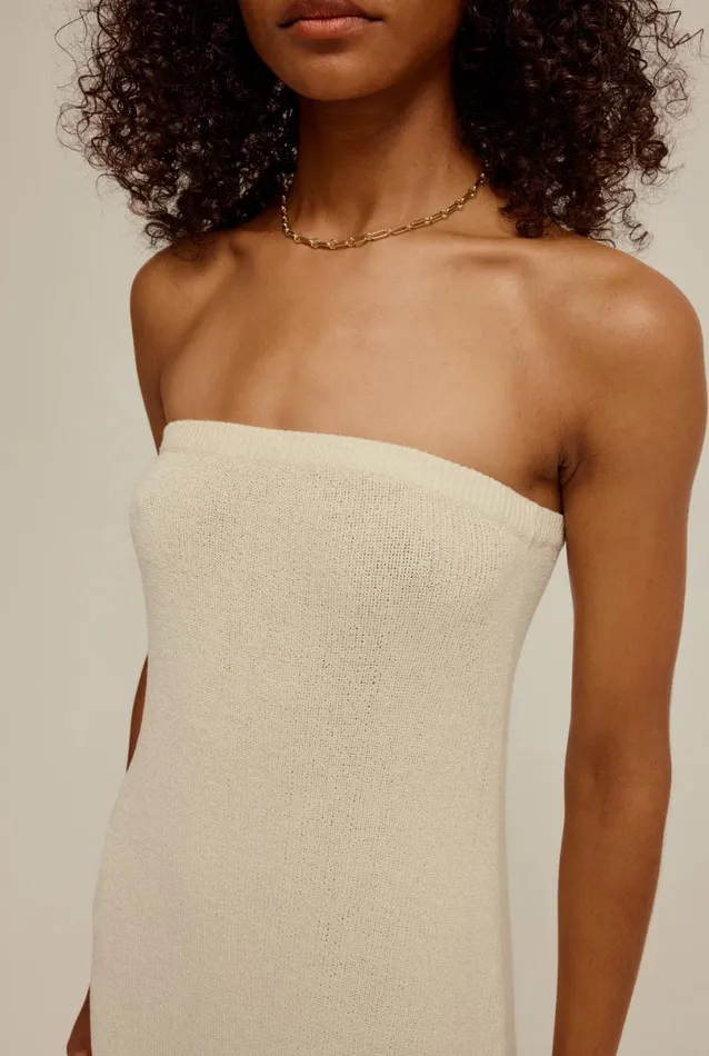 Woman Venroy Knitwear Strapless Knit Dress