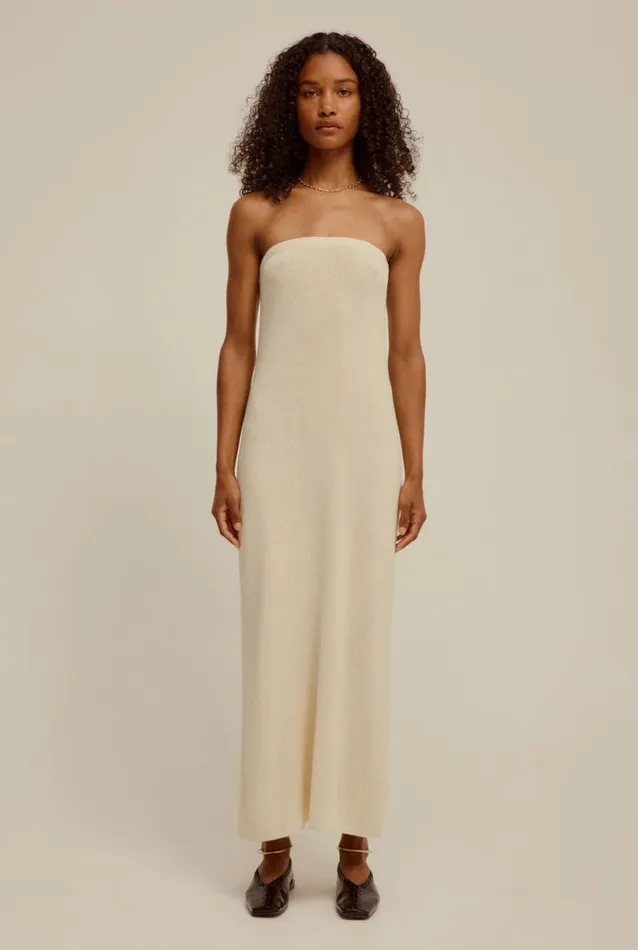 Woman Venroy Knitwear Strapless Knit Dress