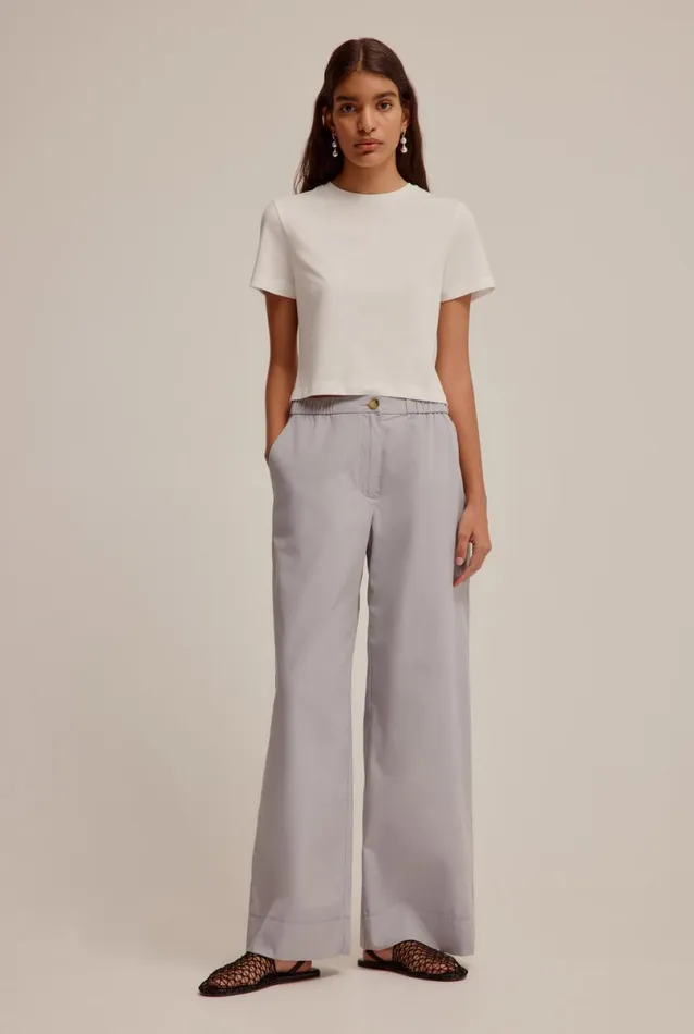 Woman Venroy Pants Relaxed Cotton Poplin Pant
