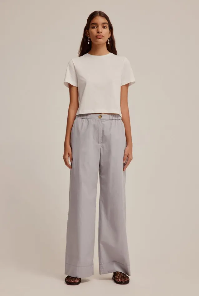 Woman Venroy Pants Relaxed Cotton Poplin Pant