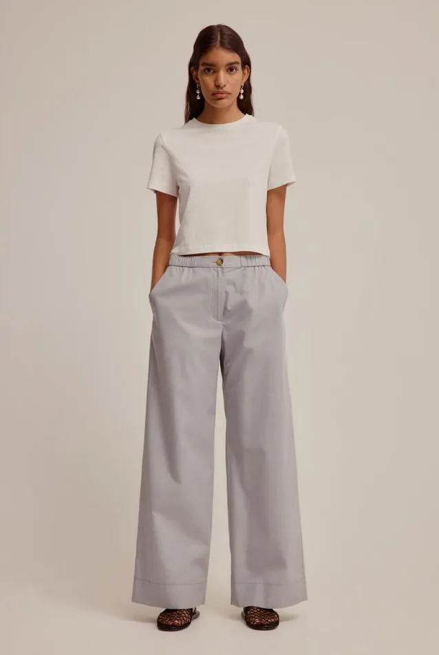 Woman Venroy Pants Relaxed Cotton Poplin Pant