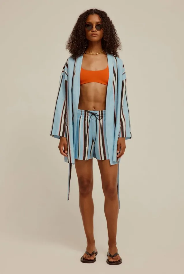 Woman Venroy Shorts Stripe Linen Short