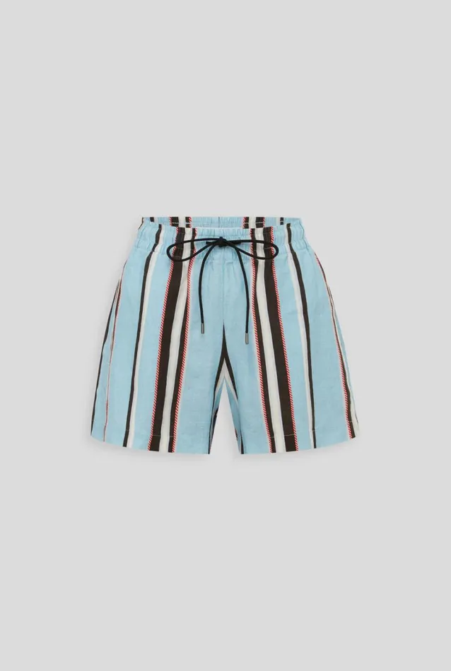 Woman Venroy Shorts Stripe Linen Short