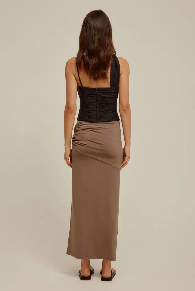 Woman Venroy Skirts Cut Out Jersey Midi Skirt