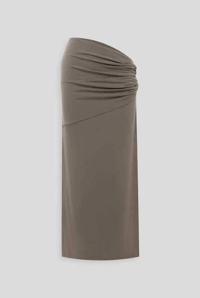 Woman Venroy Skirts Cut Out Jersey Midi Skirt