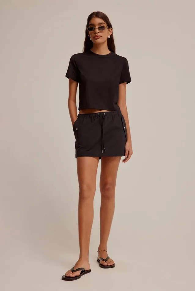 Woman Venroy Skirts Nylon Utility Mini Skirt