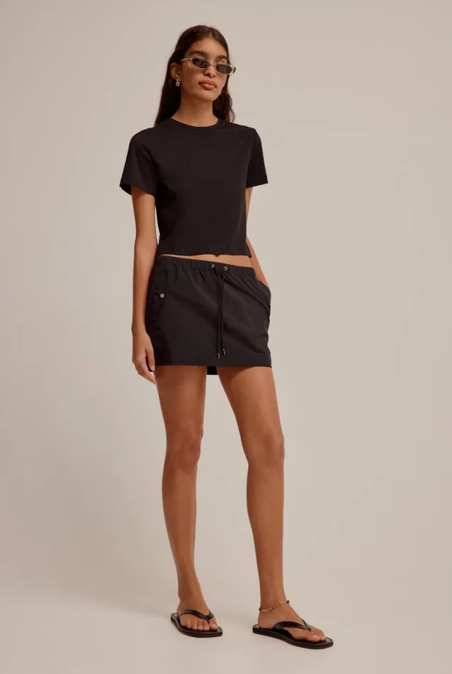 Woman Venroy Skirts Nylon Utility Mini Skirt