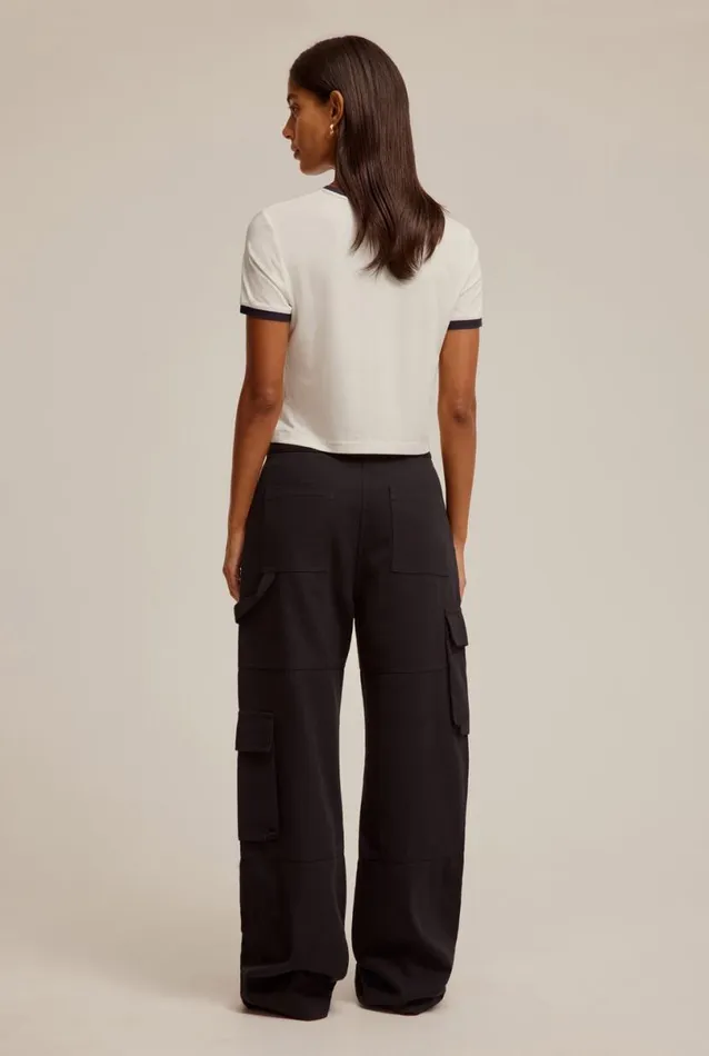 Woman Venroy TShirts and Tanks Cropped Jersey Tee