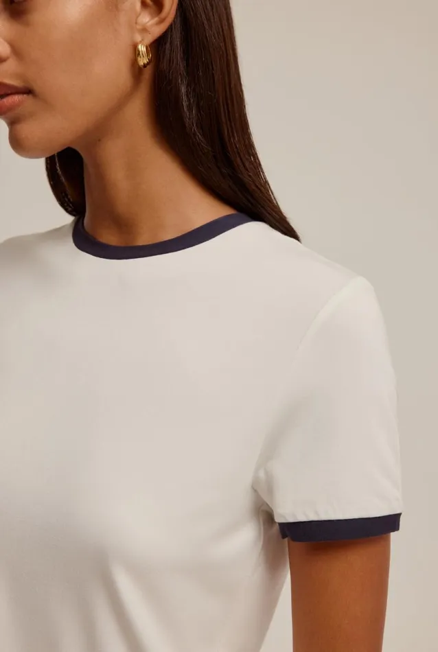 Woman Venroy TShirts and Tanks Cropped Jersey Tee