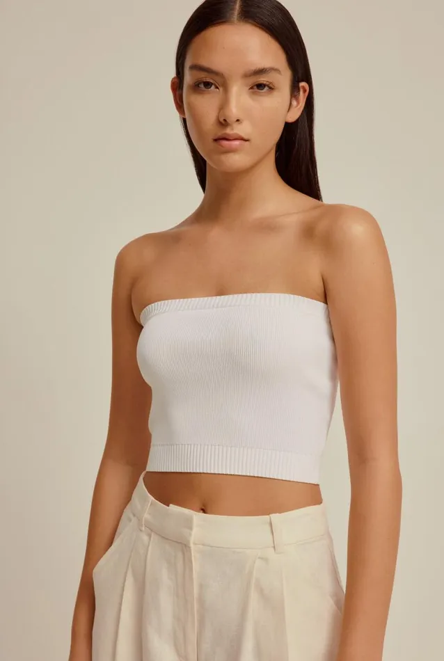 Woman Venroy Tops Knitted Tube Top