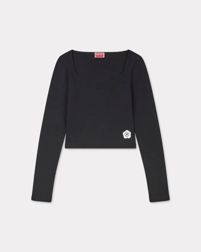 Women 039Boke Flower 20039 Embroidered Long Sleeves Tshirt Black Kenzo Tshirts And Polos Women 039Boke Flower 20039 Embroidered Long Sleeves Tshirt Black Kenzo Tshirts And Polos