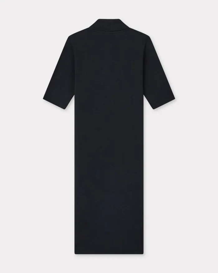 Women 039Boke Flower 20039 Embroidered Rib Polo Dress Black Kenzo Dresses And Skirts