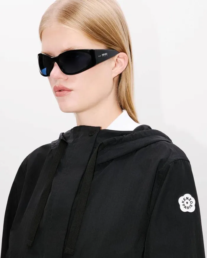 Women 039Boke Flower 20039 Short Windbreaker Black Kenzo Jackets And Coats