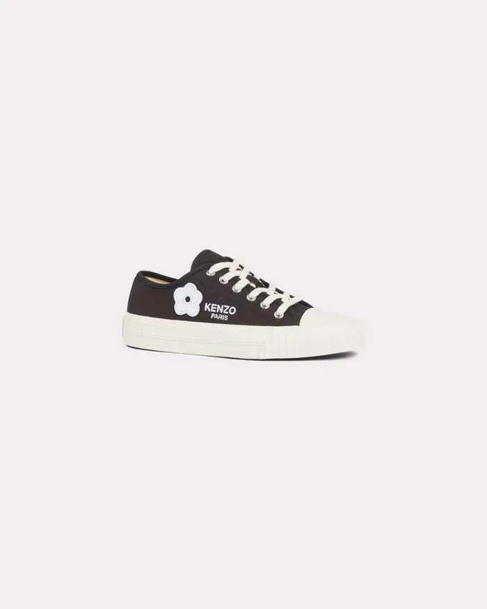 Women 039KENZO Foxy039 Canvas Sneakers Black Kenzo Sneakers