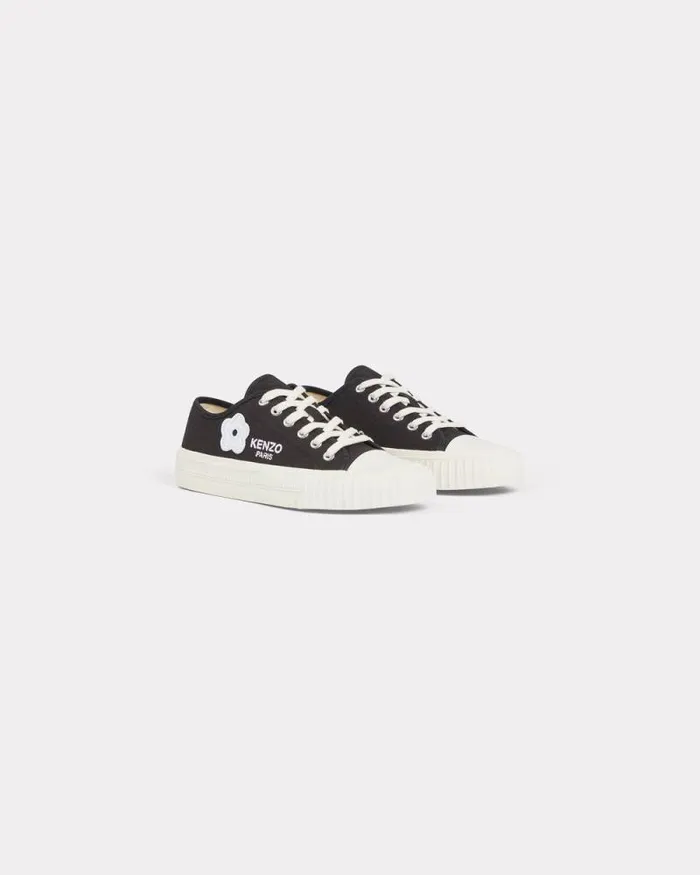 Women 039KENZO Foxy039 Canvas Sneakers Black Kenzo Sneakers