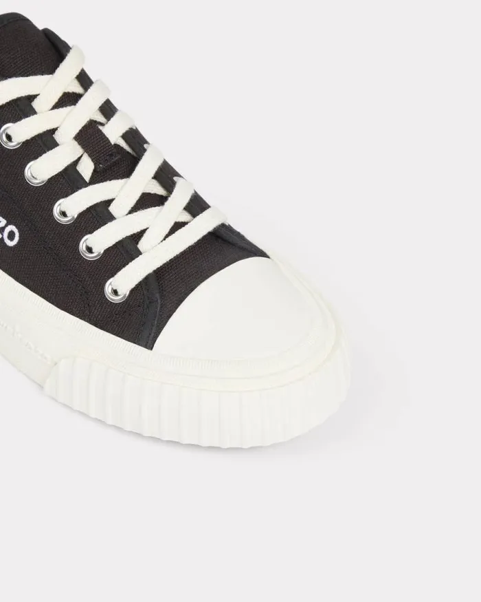 Women 039KENZO Foxy039 Canvas Sneakers Black Kenzo Sneakers