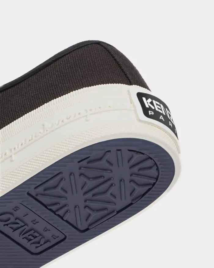 Women 039KENZO Foxy039 Canvas Sneakers Black Kenzo Sneakers