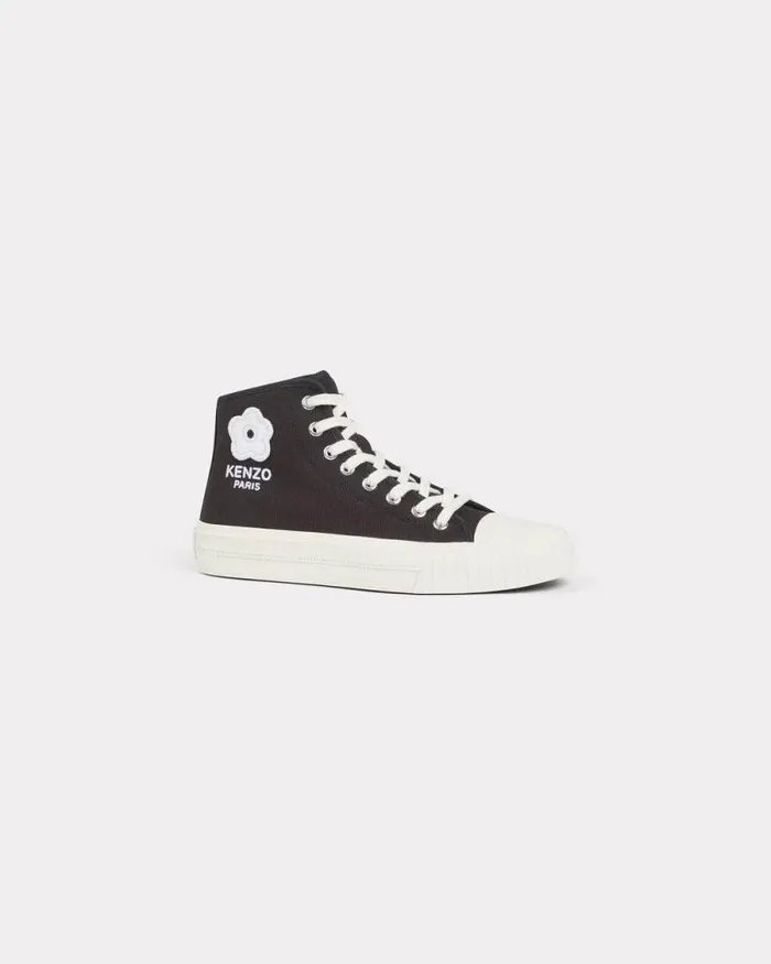 Women 039KENZO Foxy039 Hitop Canvas Sneakers Black Kenzo Sneakers