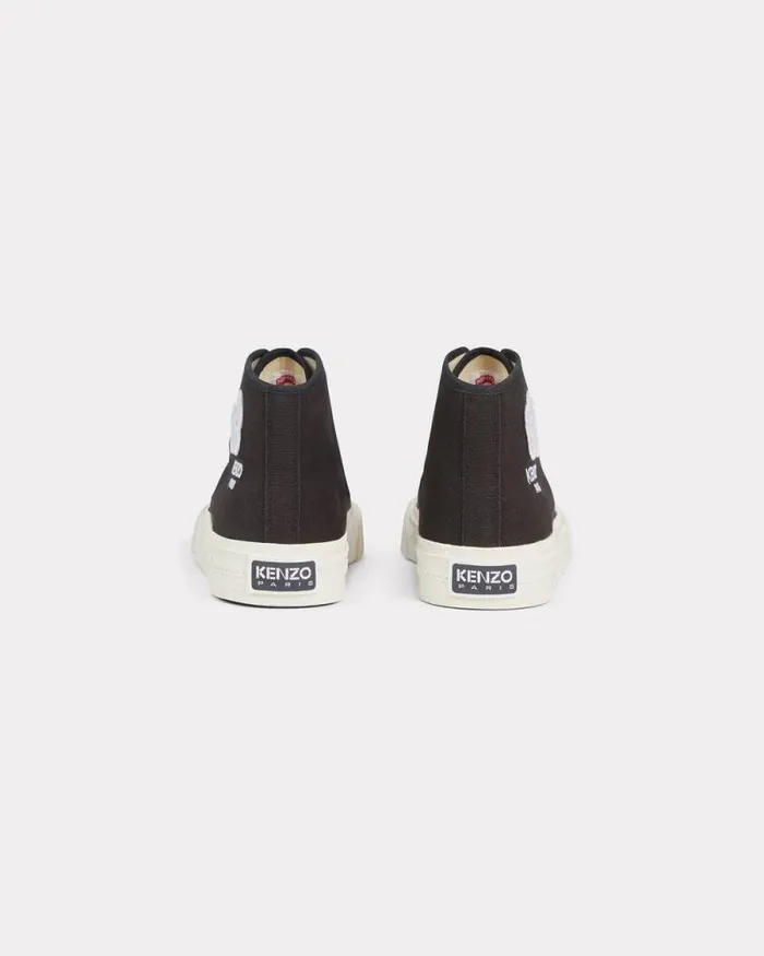 Women 039KENZO Foxy039 Hitop Canvas Sneakers Black Kenzo Sneakers