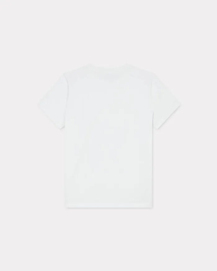 Women 039KENZO Marguerite039 Tshirt In Cotton Off White Kenzo Tshirts And Polos