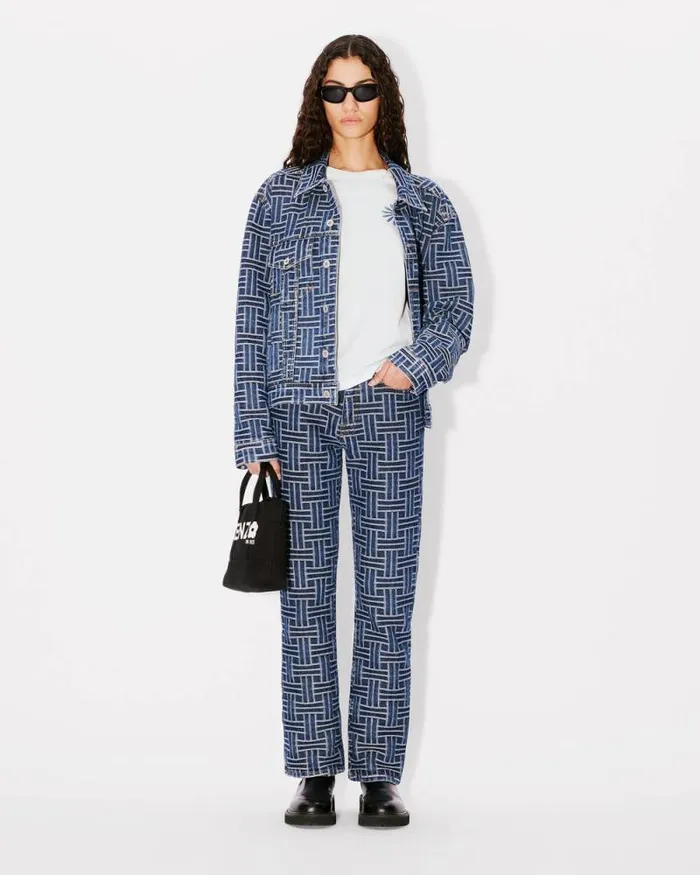 Women 039KENZO Marguerite039 Tshirt In Cotton Off White Kenzo Tshirts And Polos