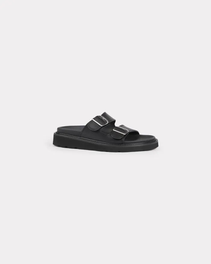 Women 039KENZO Matto039 Leather Slipons Black Kenzo Mules And Espadrilles