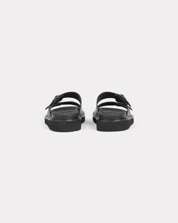 Women 039KENZO Matto039 Leather Slipons Black Kenzo Mules And Espadrilles