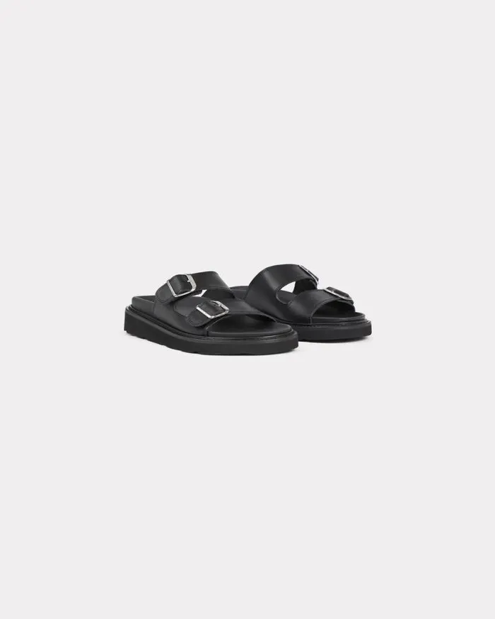 Women 039KENZO Matto039 Leather Slipons Black Kenzo Mules And Espadrilles