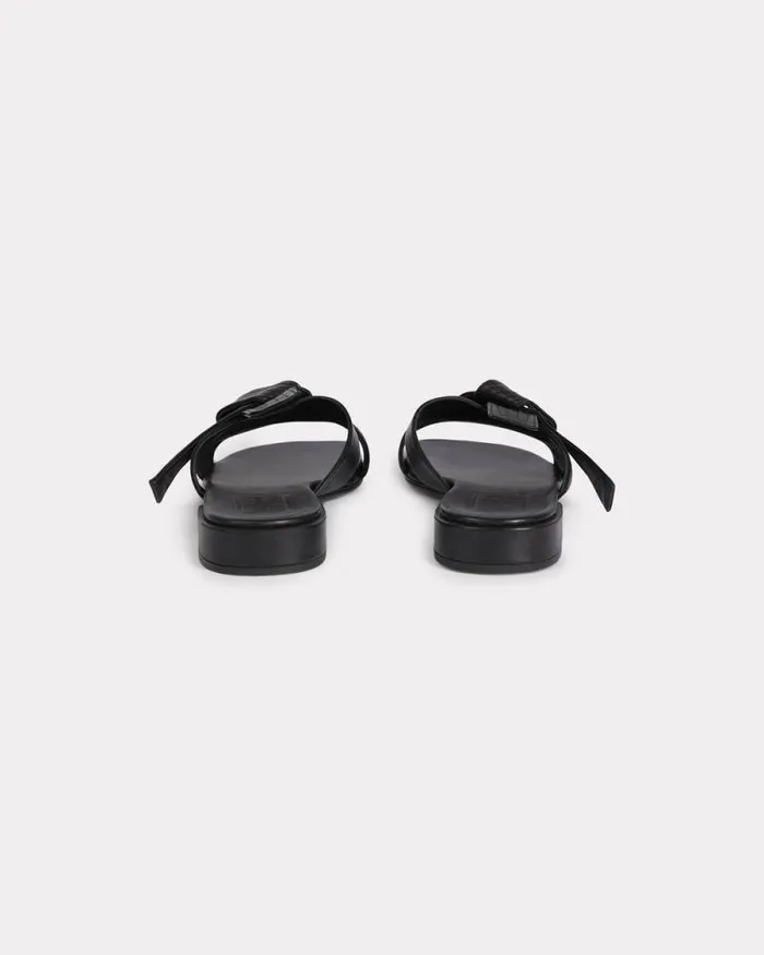Women 039KENZO Oki039 Leather Mules Black Kenzo Mules And Espadrilles