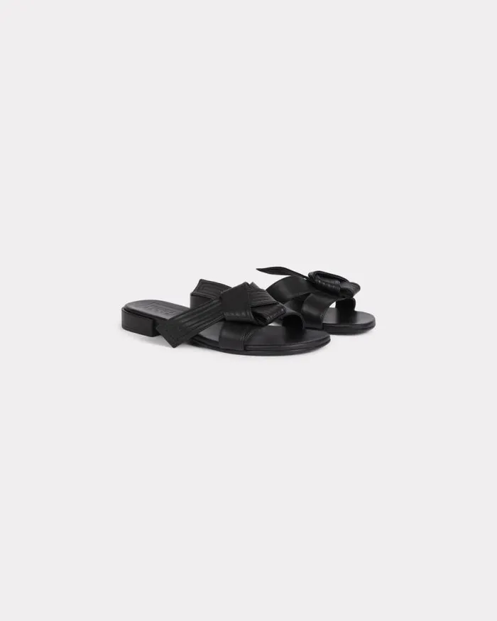 Women 039KENZO Oki039 Leather Mules Black Kenzo Mules And Espadrilles
