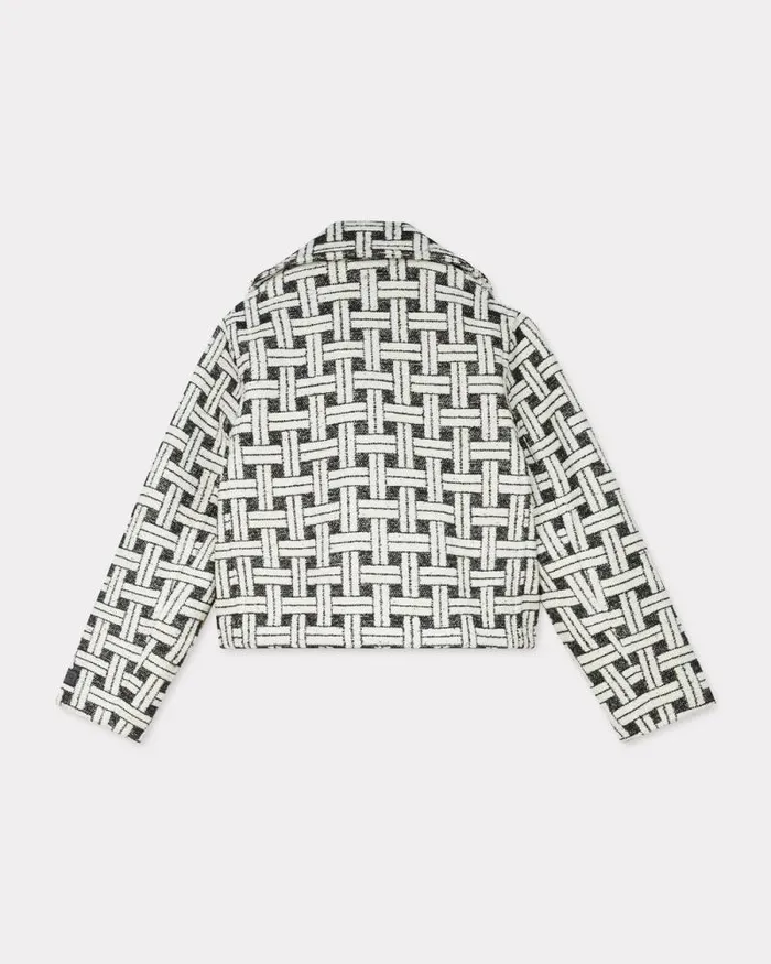 Women 039KENZO Weave039 Loose Jacket Black Kenzo Jackets And Coats