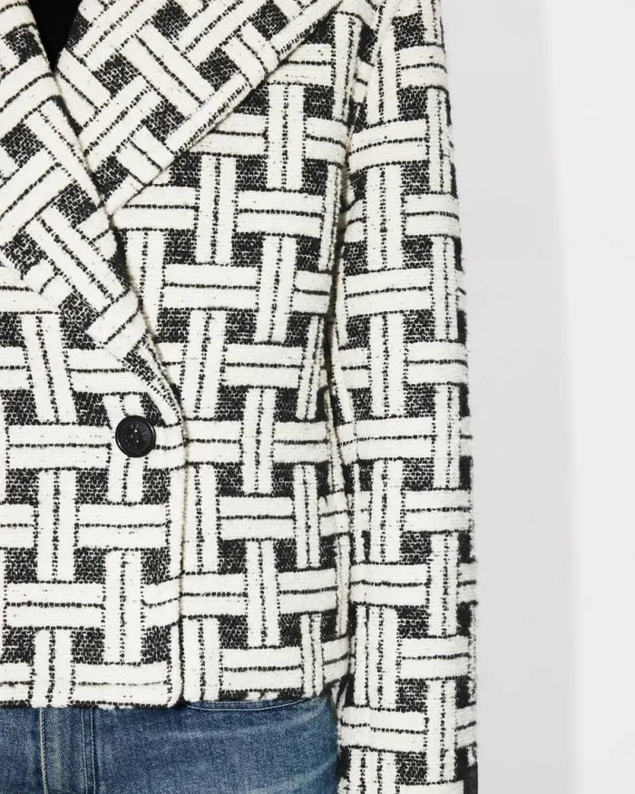 Women 039KENZO Weave039 Loose Jacket Black Kenzo Jackets And Coats