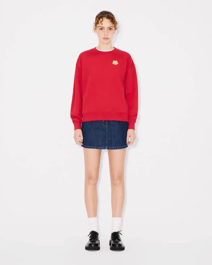 Women 039Lunar New Year039 Embroidered Sweatshirt In Cotton Cherry Kenzo Sweatshirts And Hoodies