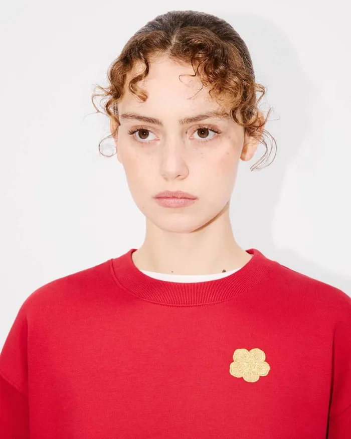 Women 039Lunar New Year039 Embroidered Sweatshirt In Cotton Cherry Kenzo Sweatshirts And Hoodies