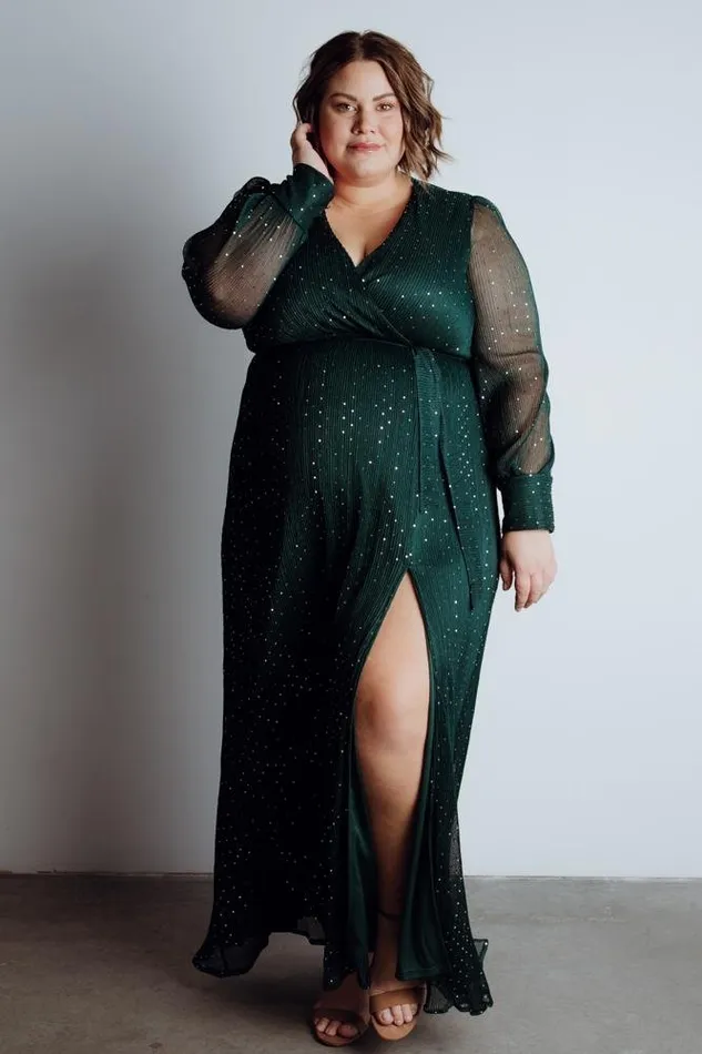 Women Abigail Sparkle Gown Emerald Baltic Born Embellished and Sequined Women Abigail Sparkle Gown Emerald Baltic Born Embellished and Sequined