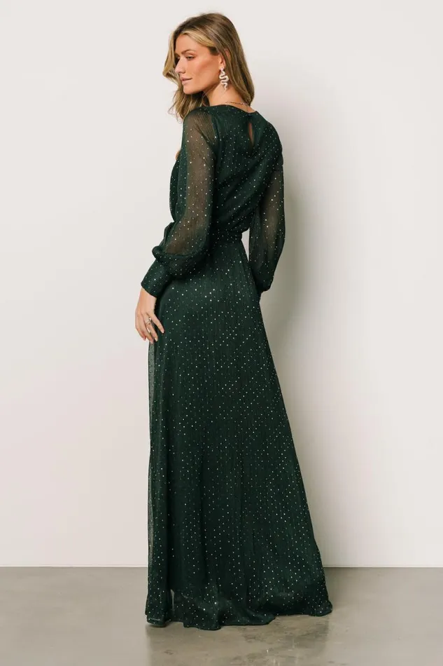 Women Abigail Sparkle Gown Emerald Baltic Born Embellished and Sequined Women Abigail Sparkle Gown Emerald Baltic Born Embellished and Sequined