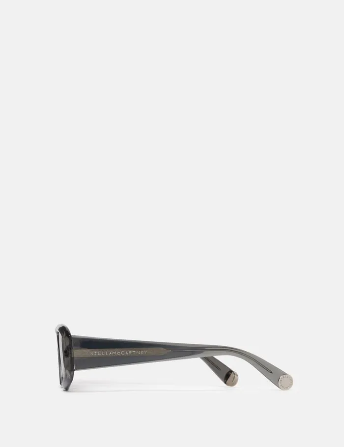 Women Abstract Rectangle Sunglasses Translucent Dark Cyclamen And Gold Stella McCartney Sunglasses Women Abstract Rectangle Sunglasses Translucent Dark Cyclamen And Gold Stella McCartney Sunglasses