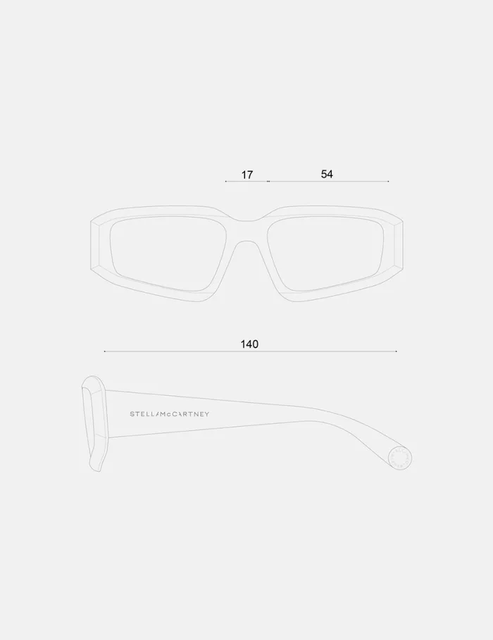 Women Abstract Rectangle Sunglasses Translucent Dark Cyclamen And Gold Stella McCartney Sunglasses Women Abstract Rectangle Sunglasses Translucent Dark Cyclamen And Gold Stella McCartney Sunglasses