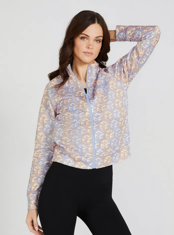 Women Activewear GUESS Eco Blue G Cube Active Jacket